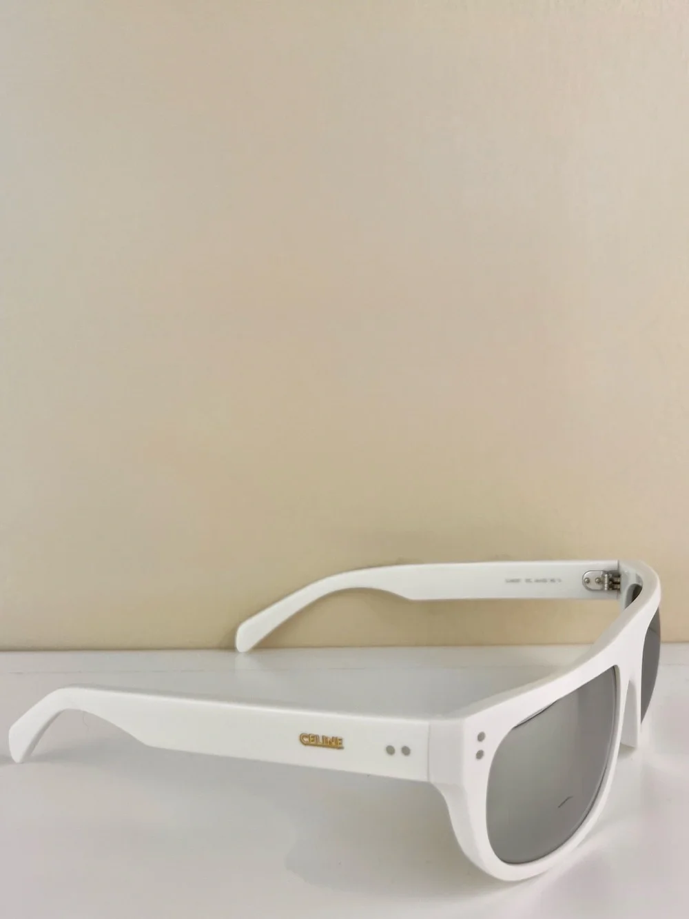 CELINE WHITE MIRRORED SUNGLASSES